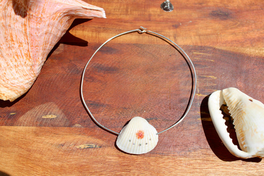 Sea shell wire choker 009