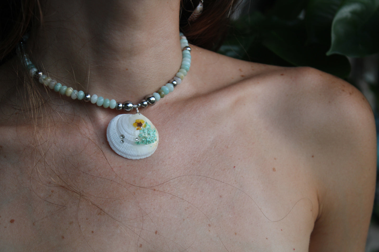 Sea shell necklace 014