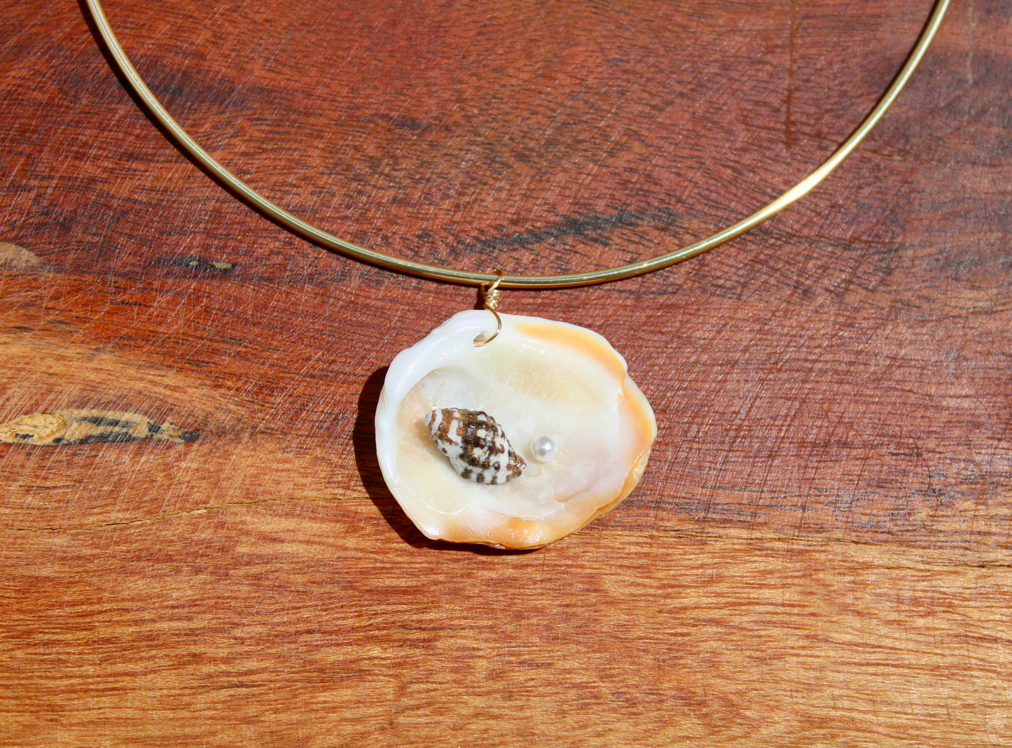 Sea shell wire choker 002