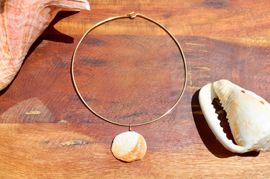 Sea shell wire choker 002