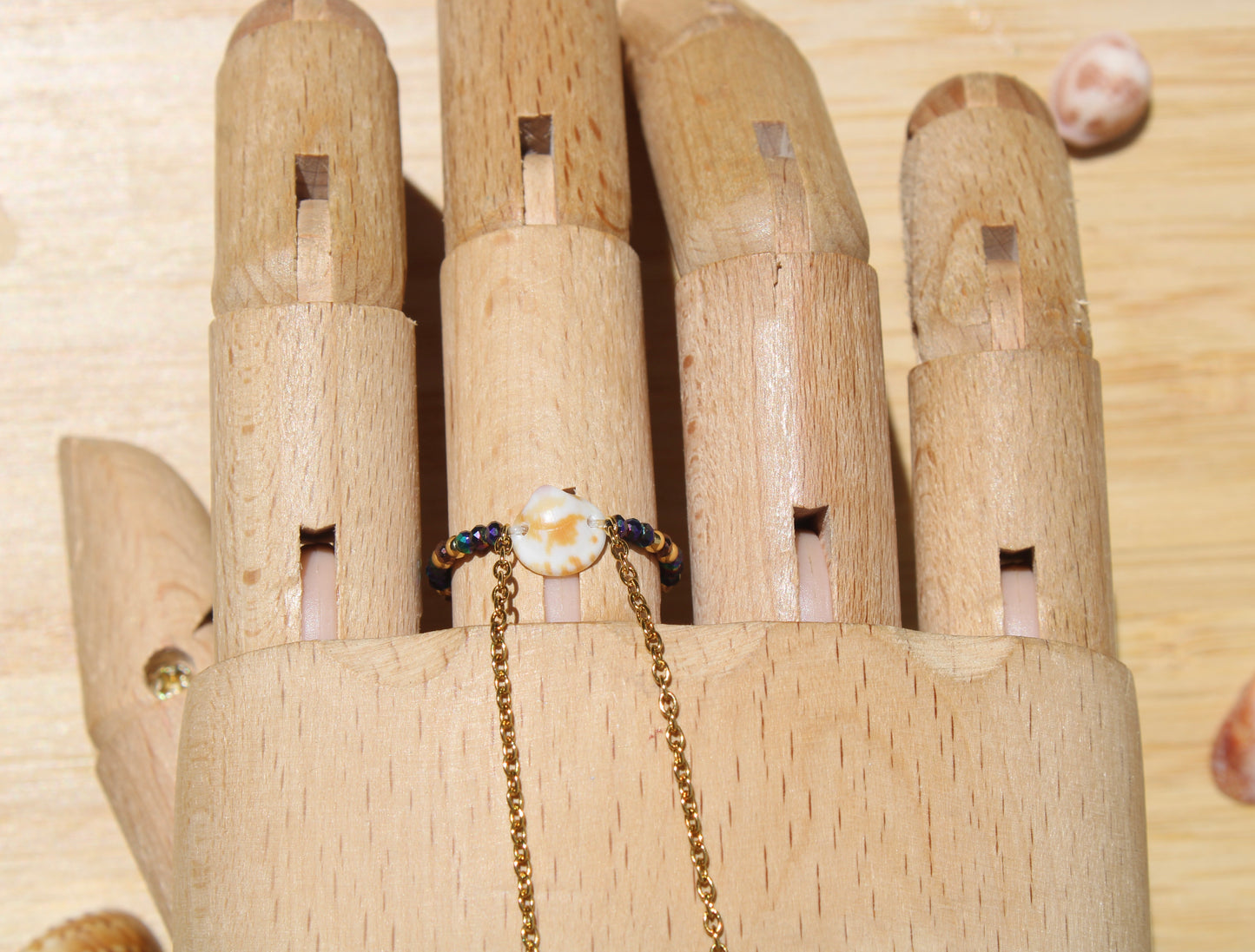 Sea shell hand adornment