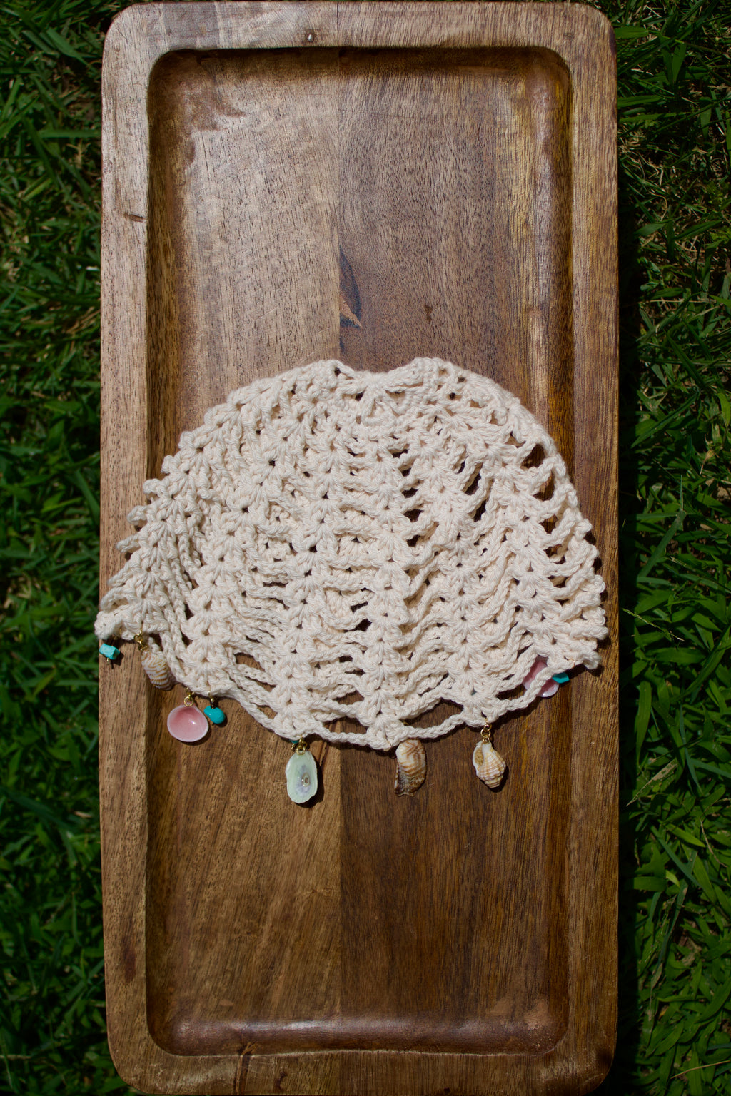 Cream Mesh hat