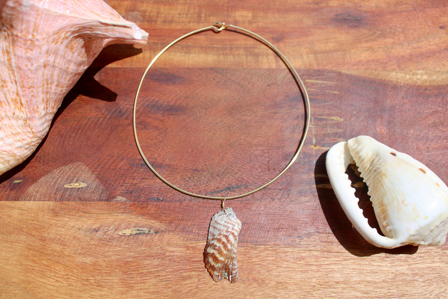 Sea shell wire choker 003